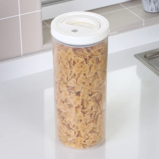 Contenitori per alimenti secchi durevoli per l'organizzazione della dispensa Conservazione di utensili da cucina Zucchero Farina Cereali Contenitore per alimenti sigillato in plastica da 2,5 litri